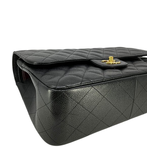 Chanel Quilted Caviar Jumbo Classic Double Flap Bag LIKE-NEW - Picture 8 of 11